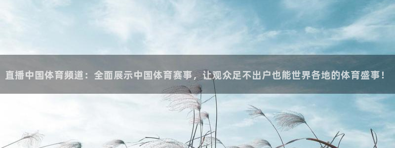 新球体育app：直播中国体育频道：全面展示中国体育赛事，让观众足不出户也能世界各地的体育盛事！